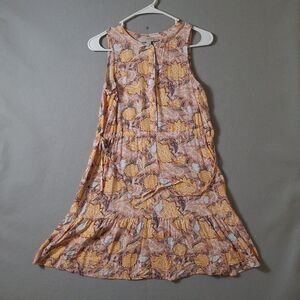 Ann Taylor LOFT Floral Spring Party Sleeveless Shift Tank Dress Pink XS Belted